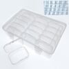 Version 1.0.0 Forever bene Small Bead Organizers Mini Clear Bead Storage-16 Pack Clear Plastic Boxes For beads organization,DIY project,nail art tools,diamond, small items,with Sheets Label Stickers