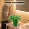 Large 12.6" Artificial Succulents Aloe Plants Real Touch Fake Flowers Unpotted, Fake Agave Perfect for Home, Wedding, Festival Arrangement (1, Green-Red)