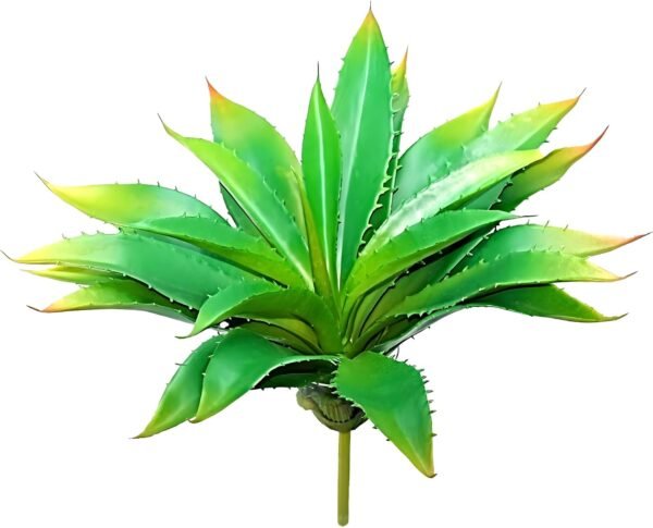 71b4h35fUOL._AC_SL1500_-6.jpg Forever bene Large 12.6" Artificial Succulents Aloe Plants Real Touch Fake Flowers Unpotted, Fake Agave Perfect for Home, Wedding, Festival Arrangement Fake Succulent Aloe Vera Plant (1, Green-Red)