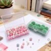 Forever bene 8-Pack Clear Plastic Organizer Boxes,Small Parts Storage Containers with Secure Latch Lids for Craft Supplies,Jewelry, Beads,Office Nail Tools (Clear, 5.3" x 3.2" x 1.2")
