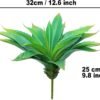 71lNRFYGMnL._AC_SL1500_-6.jpg Forever bene Large 12.6" Artificial Succulents Aloe Plants Real Touch Fake Flowers Unpotted, Fake Agave Perfect for Home, Wedding, Festival Arrangement Fake Succulent Aloe Vera Plant (1, Green-Red)