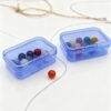 Forever bene 30-Pack Small Plastic Storage Boxes with Lids, Organizer Containers for Beads, Jewelry, Crafts, Small Parts (65x45x20mm) - Blue Plastic Case