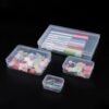 Forever bene Plastic Case Bead Organizer Box 24 Pack Mixed Size Small Clear Storage Containers Craft Storage Box with Hinged Lid and Labels Mini Boxes for Jewelry Diamonds Small Items Craft Projects
