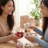 Version 1.0.0 Forever Bene 4 Pack Heart Shaped Tins with Clear Window Lids, 2.5 oz Empty Candle Tins 2.3x2.4x1.1 Inches, Mixed Color Variety Pack for Color Demander DIY Crafts,Empty Tin Box Multicolour