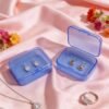 Forever bene 30-Pack Small Plastic Storage Boxes with Lids, Organizer Containers for Beads, Jewelry, Crafts, Small Parts (65x45x20mm) - Blue Plastic Case