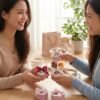 Forever Bene 16 Pack Heart Shaped Tins with Clear Window Lids, 2.5 oz Empty Candle Tins 2.3x2.4x1.1 Inches, Salve Tins with Lids for Lip Balm - Pink