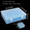 71q7CnkDNNL._AC_SL1500_-8.jpg Green Plastic Box Bead Organizer Box-30Pcs Plastic Bead Storage Containers Craft Storage Box with Hinged Lid, 1sheet Labels, Mini Box for Jewelry Making, Diamond Art, Small Parts, Fishing toolbox