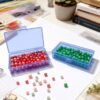 Version 1.0.0 Forever bene 8-Pack Clear Plastic Organizer Boxes,Small Parts Storage Containers with Secure Latch Lids for Craft Supplies,Jewelry, Beads,Office Nail Tools (Blue, 5.3" x 3.2" x 1.2")