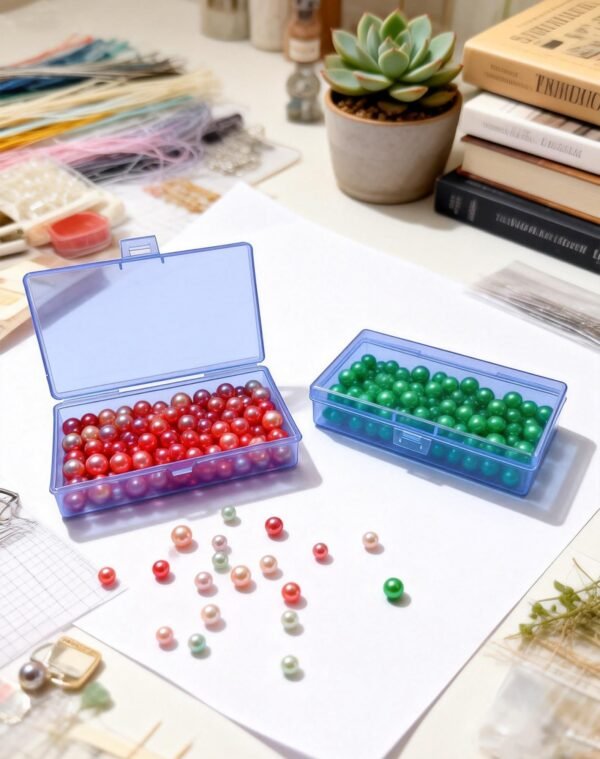 Version 1.0.0 Forever bene 8-Pack Clear Plastic Organizer Boxes,Small Parts Storage Containers with Secure Latch Lids for Craft Supplies,Jewelry, Beads,Office Nail Tools (Blue, 5.3" x 3.2" x 1.2")