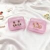 Forever bene 30-Pack Small Plastic Storage Boxes with Secure Lids, Organizer Containers for Beads, Jewelry, Crafts, Small Parts Collection (65x45x20mm) - Pink Plastic Case