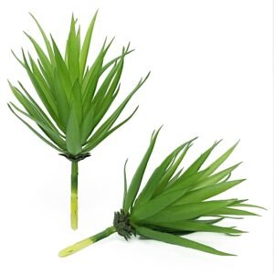 Realistic Artificial Succulents-Faux Yucca, Agave Plants, and Gladiolus Zero Maintenance, Plastic Flowers,Water-free Plants for Bathroom Vegetation,Greenery for Home Office Decor