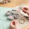Forever Bene 16 Pack Heart Shaped Tins with Clear Window Lids, 2.5 oz Empty Candle Tins 2.3x2.4x1.1 Inches, Small Metal Containers for Crafts - Silver
