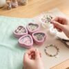 Forever Bene 16 Pack Heart Shaped Tins with Clear Window Lids, 2.5 oz Empty Candle Tins 2.3x2.4x1.1 Inches, Salve Tins with Lids for Lip Balm - Pink