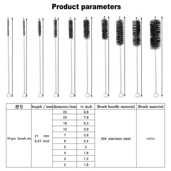 Espresso Machine Cleaning Brush - 15 PCS Long Handle Straw & Bottle Brush Kit, Flexible Scrubber for Coffee Pots, Mugs, Cups, Water Bottles, Glassware & Bent Pipes