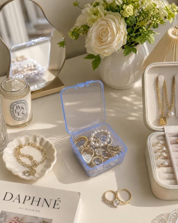 Forever bene Square Plastic Storage Boxes with Lids, Organizer Containers for Small Parts, Crafts, Jewelry, Office Supplies,Nails, SMT components (Clear, 30 Pcs 2 Size)
