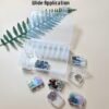 Version 1.0.0 Forever bene Small Bead Organizers Mini Clear Bead Storage-16 Pack Clear Plastic Boxes For beads organization,DIY project,nail art tools,diamond, small items,with Sheets Label Stickers