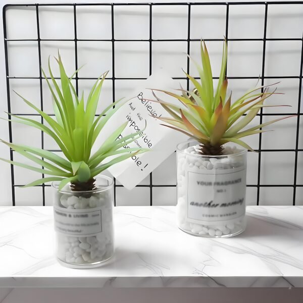 Realistic Artificial Succulents-Faux Yucca, Agave Plants, and Gladiolus Zero Maintenance, Plastic Flowers,Water-free Plants for Bathroom Vegetation,Greenery for Home Office Decor