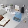 Version 1.0.0 Forever bene 8-Pack Clear Plastic Organizer Boxes,Small Parts Storage Containers with Secure Latch Lids for Craft Supplies,Jewelry, Beads,Office Nail Tools (Blue, 5.3" x 3.2" x 1.2")