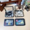Forever bene Tin Box Small Metal Storage Box w/Clear Lid - Portable for Beads, JewelryCrafts, Zyn Tin,Mint Candy,Small Items Travel,Stackable (Black, 2 Pcs 4.5" x 3.5" x 0.9")