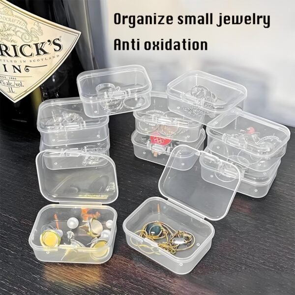 Version 1.0.0 Forever bene Small Bead Organizers Mini Clear Bead Storage-16 Pack Clear Plastic Boxes For beads organization,DIY project,nail art tools,diamond, small items,with Sheets Label Stickers