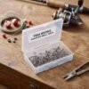 Forever bene 8-Pack Clear Plastic Organizer Boxes,Small Parts Storage Containers with Secure Latch Lids for Craft Supplies,Jewelry, Beads,Office Nail Tools (Clear, 5.3" x 3.2" x 1.2")