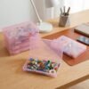 Version 1.0.0 Forever bene 4-Pack Pink Plastic Storage Boxes with Lids, Organizer Containers for Small Parts, Crafts, Jewelry, Office Supplies (180x110x30mm) Pink Plastic Case