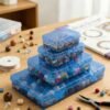 81OesgWUjFL._AC_SL1500_-3.jpg Forever bene Blue Organizer Boxes, 24 Pack Mixed Size Plastic Storage Containers with Hinged Lid & Label Stickers, Multi-Size Rectangular Clear Boxes for Beads, Jewelry, Crafts, Electronic - DIY