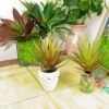 Version 1.0.0 2 PCS Artificial Agave Succulents Plants Real Touch Lifelike Succulants Plants Faux Greenery Garden DIY Home Office Decoration Ornament