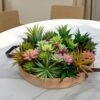 Realistic Artificial Succulents-Faux Yucca, Agave Plants, and Gladiolus Zero Maintenance, Plastic Flowers,Water-free Plants for Bathroom Vegetation,Greenery for Home Office Decor