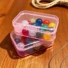 Forever bene 30-Pack Small Plastic Storage Boxes with Secure Lids, Organizer Containers for Beads, Jewelry, Crafts, Small Parts Collection (65x45x20mm) - Pink Plastic Case
