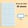 Forever bene 3200 PCS Small Blank Label Stickers - Self-Adhesive, Easy-to-Write,Mini White Tags with Blue Border - Perfect for Price Tags,Product Labels,Key,Storage Organization, 0.95 x 0.55 in