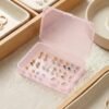 Forever bene 8 Pack Pink Plastic Storage Boxes with Lids, 4.5x3.3x1.1 Inches Small Organizer Containers with Bonus Marking Labels for Beads, Jewelry, DIY Crafts