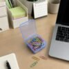 Version 1.0.0 Forever bene 17 Pack Blue Plastic Storage Boxes with Lids, 2.6x2.6x1.4 Inches Square Organizer Containers for Small Parts, Crafts, Jewelry, SMT Components