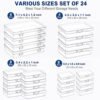 Forever bene Plastic Case Bead Organizer Box 24 Pack Mixed Size Small Clear Storage Containers Craft Storage Box with Hinged Lid and Labels Mini Boxes for Jewelry Diamonds Small Items Craft Projects