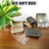 Forever Bene 2 Pcs Flip-Top Tin Rectangular Metal Tin Boxes with Hinged Lids (4.5 x 3.5 x 0.9 Inch), Empty Storage Containers in for Gift Cards, Crafts, Hardware & EDC Survival Kits, Silver