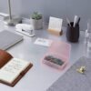 Version 1.0.0 Forever bene 8-Pack Clear Plastic Organizer Boxes,Small Parts Storage Containers with Secure Latch Lids for Craft Supplies,Jewelry, Beads,Office Nail Tools (Pink, 5.3" x 3.2" x 1.2")