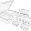 81i5c3af8SL._AC_SL1500_-2.jpg Forever bene 9 Pack Clear Plastic Container with Lid Set, Assorted Sizes Mini Storage Boxes with Bonus Marking Labels for DIY Crafts, Snap Beads, Charms, Stickers, SMT Components, Hardware
