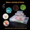Forever bene Plastic Case Bead Organizer Box 24 Pack Mixed Size Small Clear Storage Containers Craft Storage Box with Hinged Lid and Labels Mini Boxes for Jewelry Diamonds Small Items Craft Projects