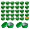 Version 1.0.0 Forever Bene Green Aluminum Tins with Screw Lids, 0.5 oz Small Metal Containers, 32 Pack Refillable Mini Tins for Portioning, Organization, Cosmetics, DIY Storage ,With Label Stickers Alu Box