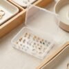 Forever bene 8 Pack Clear Plastic Storage Boxes with Hinged Lids, 4.5x3.3x1.1 Inches Small Organizer Containers with Bonus Marking Labels for Beads, Jewelry, DIY Crafts