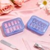 Forever bene 30-Pack Small Plastic Storage Boxes with Lids, Organizer Containers for Beads, Jewelry, Crafts, Small Parts (65x45x20mm) - Blue Plastic Case