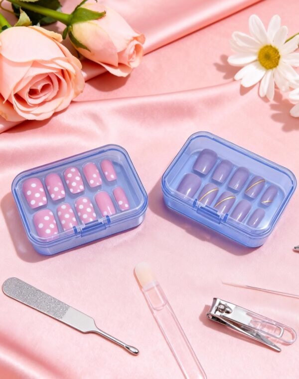 Forever bene 30-Pack Small Plastic Storage Boxes with Lids, Organizer Containers for Beads, Jewelry, Crafts, Small Parts (65x45x20mm) - Blue Plastic Case